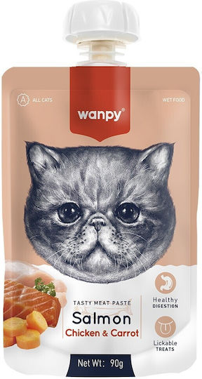 Wanpy Λιχουδιές με Σολομό / Κοτόπουλο για Γάτα 90gr