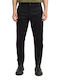 Morry Trousers Chino Elastic in Tapered Line Dk Black