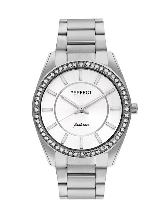 Perfect Damen Uhr mit Silber Metallarmband