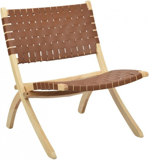 Camel Sessel aus echtem Leder Camel 78x66x71cm