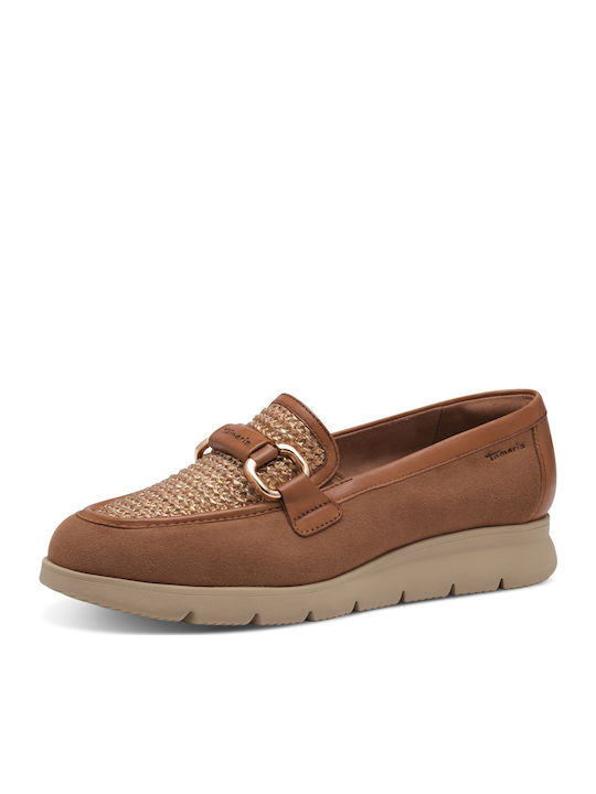 Δερμάτινα Γυναικεία Loafers σε Ταμπά Χρώμα