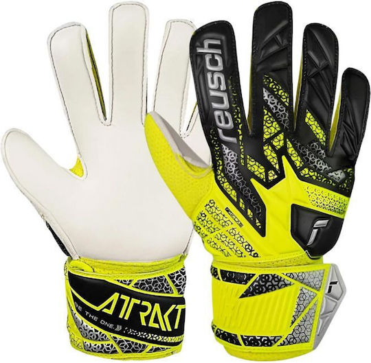 Reusch Attrakt Solid Kids Goalkeeper Gloves Yellow