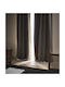 Gofis Home Κουρτίνα Συσκότισης με Τρέσα Black Γκρι 155x280εκ.