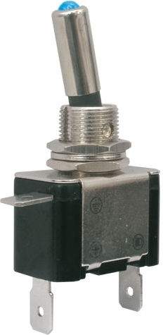 Toggle Switch 2pol./2pin On-off 12vdc/25a Blue Led