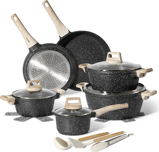 Just Perfecto Cookware Set Made of Aluminum 15 Pieces