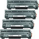 Ecoprint Kompatible HP Toner 44A Schwarz CF244A 4 Stück
