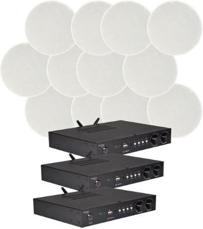 Adastra Smart Pack Ceiling Speakers with Bluetooth (Pair) Black IC