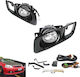 Rectangleς Headlights Car Honda Civic 12V 55W with White Lighting 1pcs