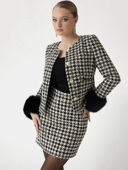 Guess Women's Blazer Pied De Poule