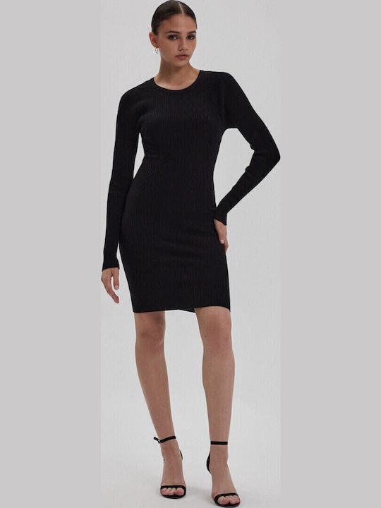 Evening Dress Open Back Black
