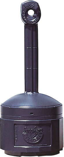Outdoor Urban Ashtray Stable Base Capacity 15l Diameter 42cm Height 98cm Black
