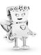 Pandora Anhänger Charm Silber 925 Mädchen Roboter Blumen & Federn 797856