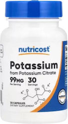 Nutricost Potassium Citrat 99mg 30 Mützen Nutricost Potassium Citrat 99mg 30 Mützen