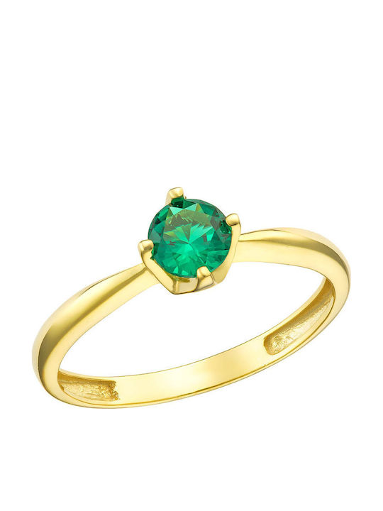 Dio Jewellery Lab Γυναικείο Δαχτυλίδι με Πέτρες από Ασήμι Επιχρυσωμένο