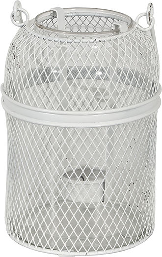Zaros Tabletop Glass Lantern White
