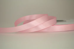 Doppelseitiges Satinband, Hellrosa, 12mm