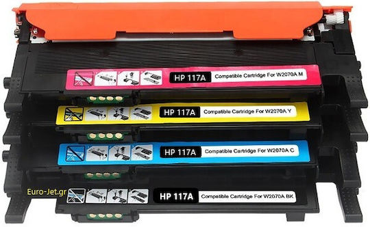 Συμβατa Hp 117a Multipack Toners Chip Hp W2070a Hp W2071a Hp W2072a Hp W2073a