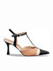 Pumps mit Riemchen Schwarz