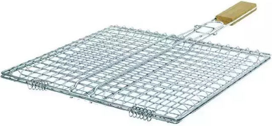 Διπλή Σχάρα Ψησίματος Χρωμίου 31.5x27.5εκ.