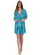Indischer Kaftan mit Taillenkordel Ar202-b Solo Me Damen Einheitsgröße 90cm X 90cm