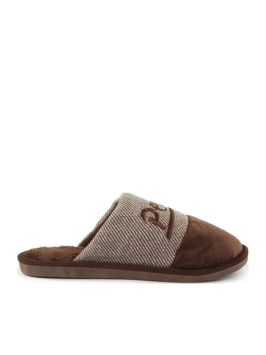 Fshoes Men's Slipper Brown
