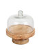 Koopman Cake Stand Brown 19x17cm