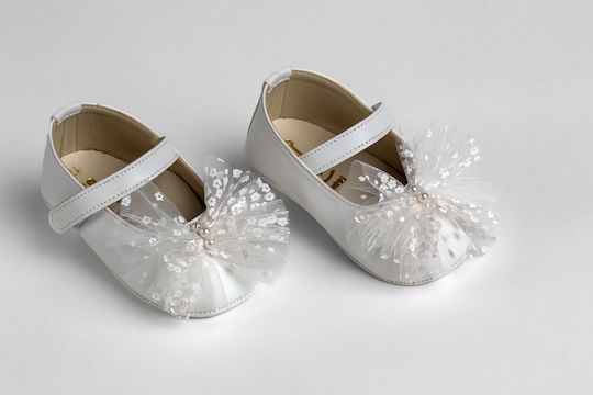 Ever Kid Taufschuhe für Mädchen Weiche Sohle Ecru