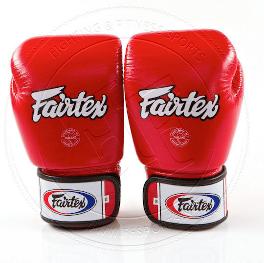 Fairtex Γάντια Πυγμαχίας Δερμάτινα για Αγώνα Κόκκινα
