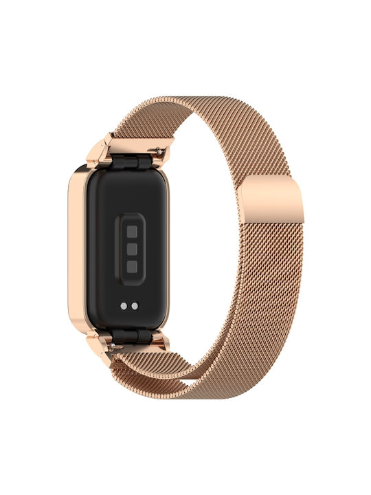 Curea Oțel inoxidabil Rose Gold (Xiaomi Smart Band 9, Redmi Band 3)