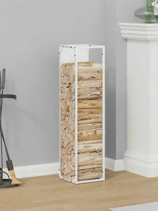 vidaXL Inox Рафт Съхранение на Дърва 25x25x100с...