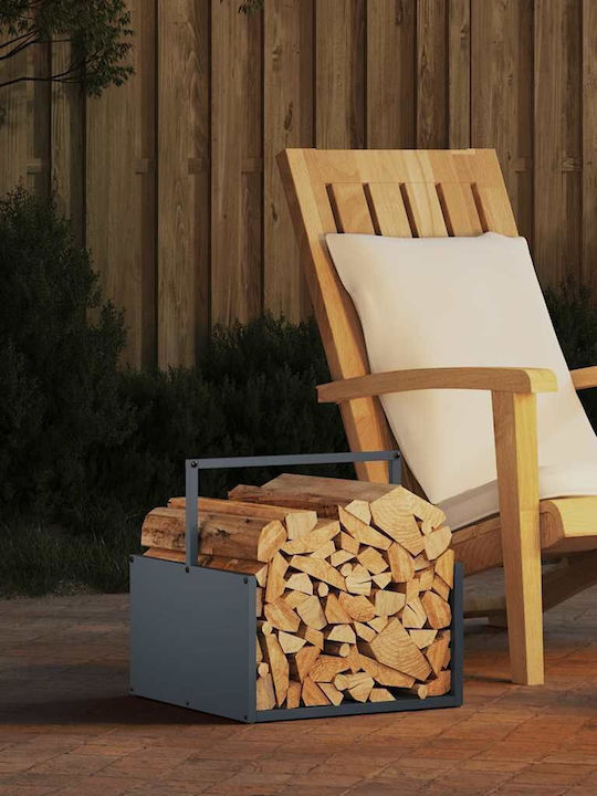 vidaXL Firewood Wooden Shelf Wood Storage 40x40...
