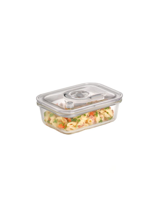 Caso Lunchbox Silikon Transparent Geeignet für die Mikrowelle 600ml 1Stück