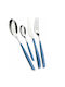 Casa Bugatti Glamour Set de Tacâmuri Inoxidabil Albastru 24buc