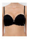 Pizzo Push Up Strapless Bra Underwire Black