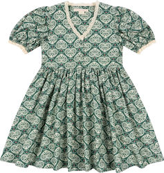 Konges Slojd Children's Dress Lacy Green