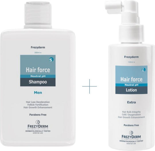 Frezyderm Hair Force Men Σετ Περιποίησης Μαλλιών κατά της Τριχόπτωσης για Όλους τους Τύπους με Σαμπουάν & Λοσιόν 2τμχ