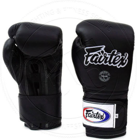 Fairtex Boxhandschuhe Leder für Kampf Schwarz