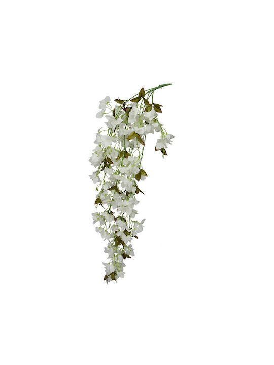 Bougainvillea Branch Hanging White 29x13x126cm