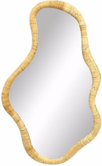 Liberta Ribbons Oglindă De Perete Asimetrică Bej 90x51cm