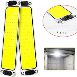 2 Τεμ Zs-3343 Dc12-24v High Bright 108 Cob Beads Car Dome Light Cabin Light Bar