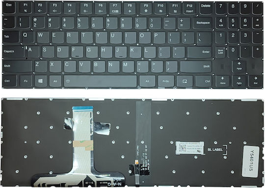Tastatură Laptop Lenovo Legion Seria Y540 Y540-15irh Y540-17irh Y540-15irh-pg0 Y540-17irh-pg0 US Negru Iluminat OEM Cod 40681usbl