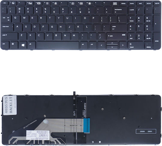 Tastatură Laptop HP ProBook 450 455 470 G3 450 455 470 G4 650 G2 G3 655 G2 US Iluminare OEM Cod 40357usbacklit
