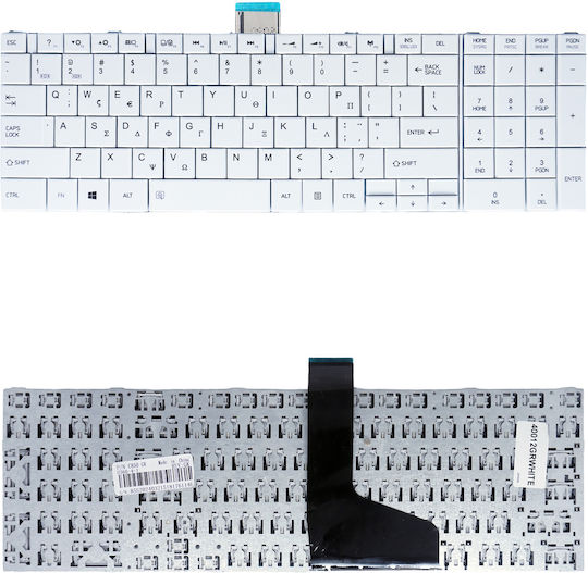 Greek Keyboard Laptop Toshiba Satellite C850 C850d C855 C855d C870 C870d C875 C875d L850 L850d L855 L855d L870 L870d L875 L875d Gr White Code 40012grwhite