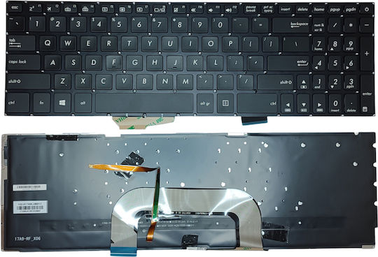 Πληκτρολόγιο Laptop Keyboard Asus N705u N705un N705ud N705uv N705uq N705fd N705uf Backlit Oem Κωδ.40648usbacklit