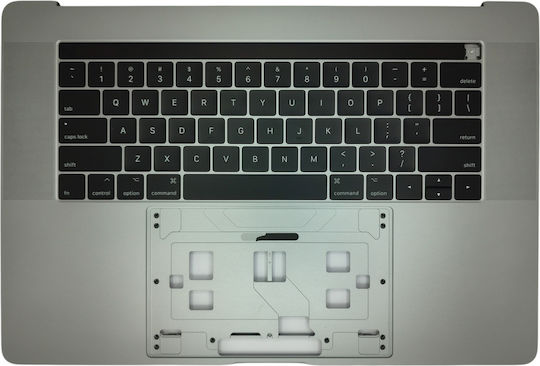 Tastatură laptop Apple MacBook Pro 15" 2017 Touch Bar A1707 EMC 3162 MPTR2LL/A MPTT2LL/A 661-06377 Carcasă superioară gri spațială Cod tastatură laptop 40626ustopcase
