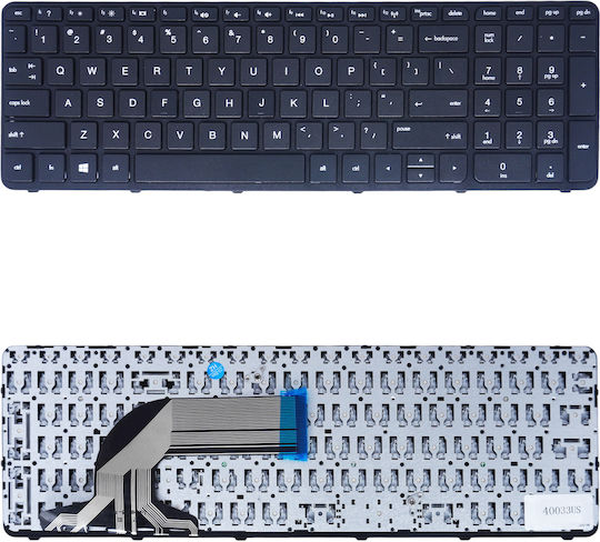Laptop Keyboard for HP Pavilion 15-e 15e 15-n 250 G3 250 G2 250 G3 255 G2 255 G3 256 G2 256 G3 708168-001 Aer65u00210414qb 9z.n9hsc.60l Nsk-cn6sc US Black Frame Code 40033us