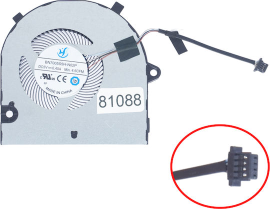 Вентилатор за охлаждане на процесор за лаптоп Dell Latitude 14 3420 Dell Latitude 15 3520 Egc-70061s1-0ah Eg50050s1-ch80-s9a 023.100nc.0001 023.100nc.0011 023.100nc.0021 023.100nc.0031 4-пинов Код 81088
