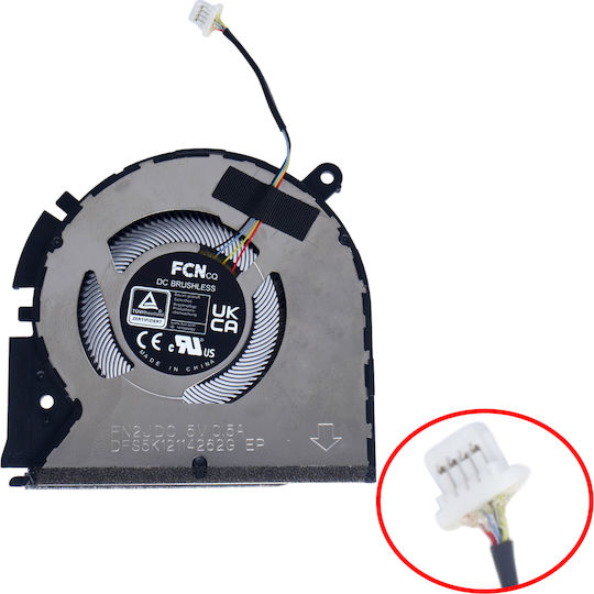 Laptop CPU Cooling Fan Asus Vivobook Pro M7400Q M3401Q K3400P M3400QA M7400QE X7400PC 13NB0U40T02121 DFS5K12114262G FN2J 4pin Code 81110