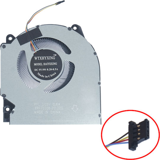 Ανεμιστηράκι Laptop Gpu Cooling Fan Hp Victus 16-d 16-d0000 16-d0185 16-d0000 Rtx3060 Series Xrf75c08-20l22g Eg75070s1-c700-s9a Eg75070s1-c710-s9a Tpn-q263 Tpn-q264 80w 10.5h 4pin Κωδ.81104