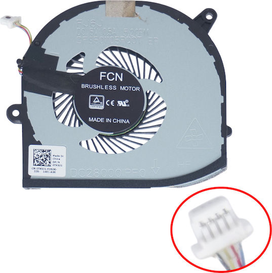 Laptop GPU Cooling Fan Dell XPS 15 9560 Precision 5520 M5530 0VJ2HC VJ2HC 0TK9J1 TK9J1 Dell XPS 15 9570 Precision M5520 Code 80495